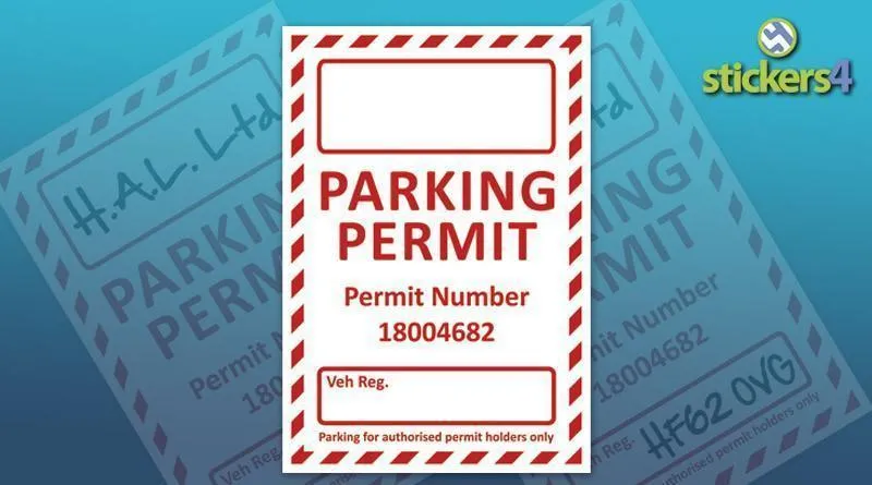 Parking Permit Window Sticker (Red Chevron)