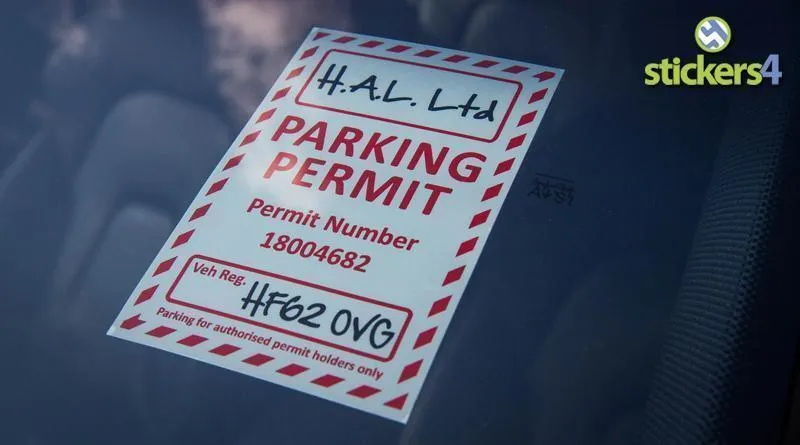 Parking Permit Window Sticker (Red Chevron)