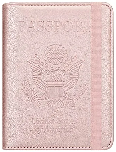 Passport and Vaccine Card Holder Combo - HOTCOOL Leather RFID