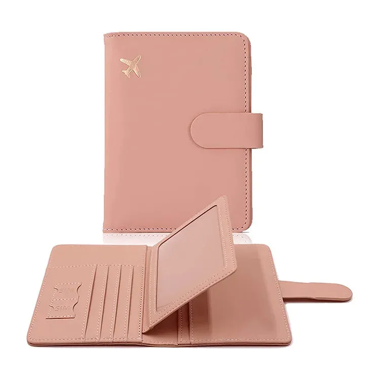 Passport Cover PU Leather Man Women Travel Passport Holder with Credit Card Holder Case Wallet Protector Cover Case