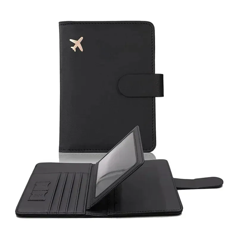 Passport Cover PU Leather Man Women Travel Passport Holder with Credit Card Holder Case Wallet Protector Cover Case