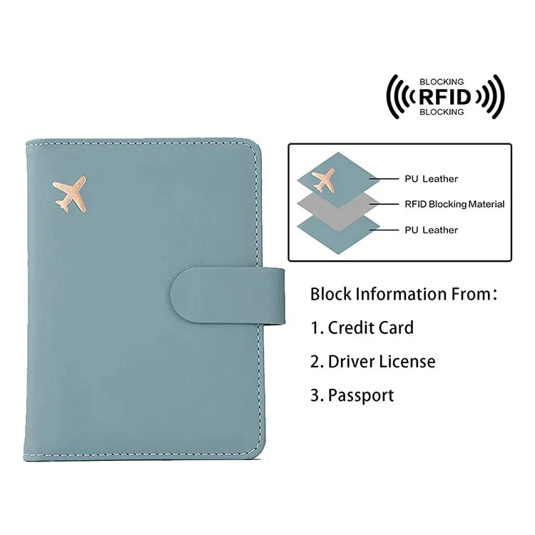 Passport Cover PU Leather Man Women Travel Passport Holder with Credit Card Holder Case Wallet Protector Cover Case