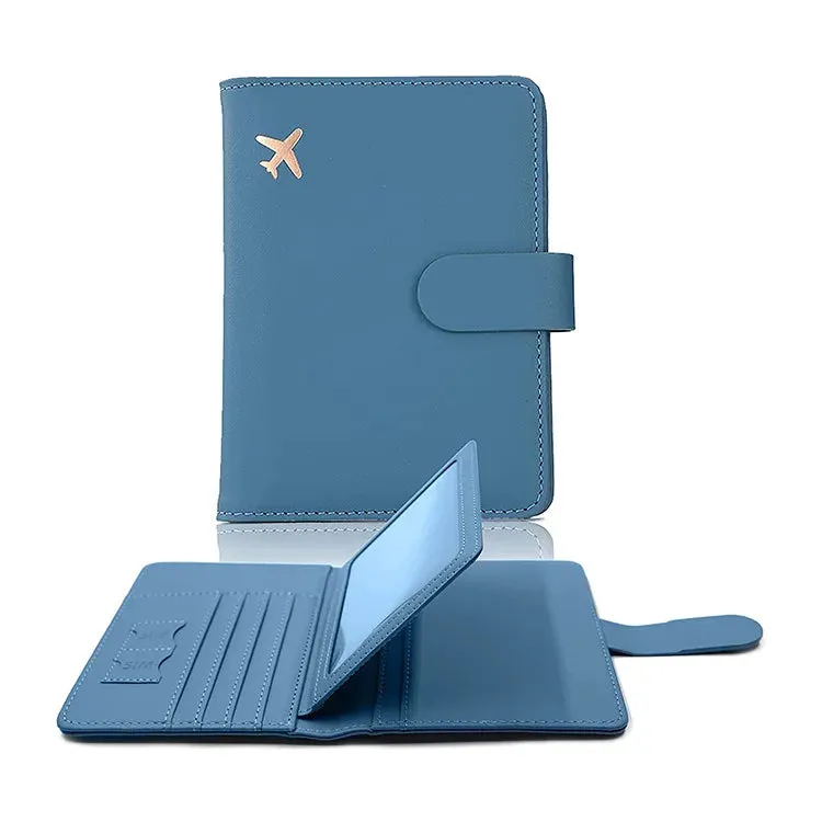 Passport Cover PU Leather Man Women Travel Passport Holder with Credit Card Holder Case Wallet Protector Cover Case