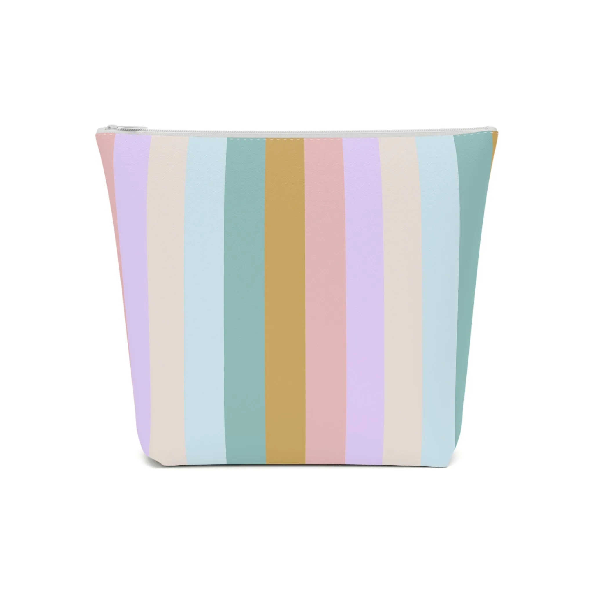 Pastel Rainbo Stripe Cosmetic Bag