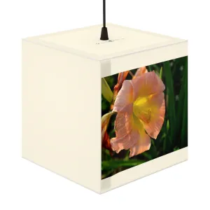 Peach and Yellow Flower Personalized Lamp