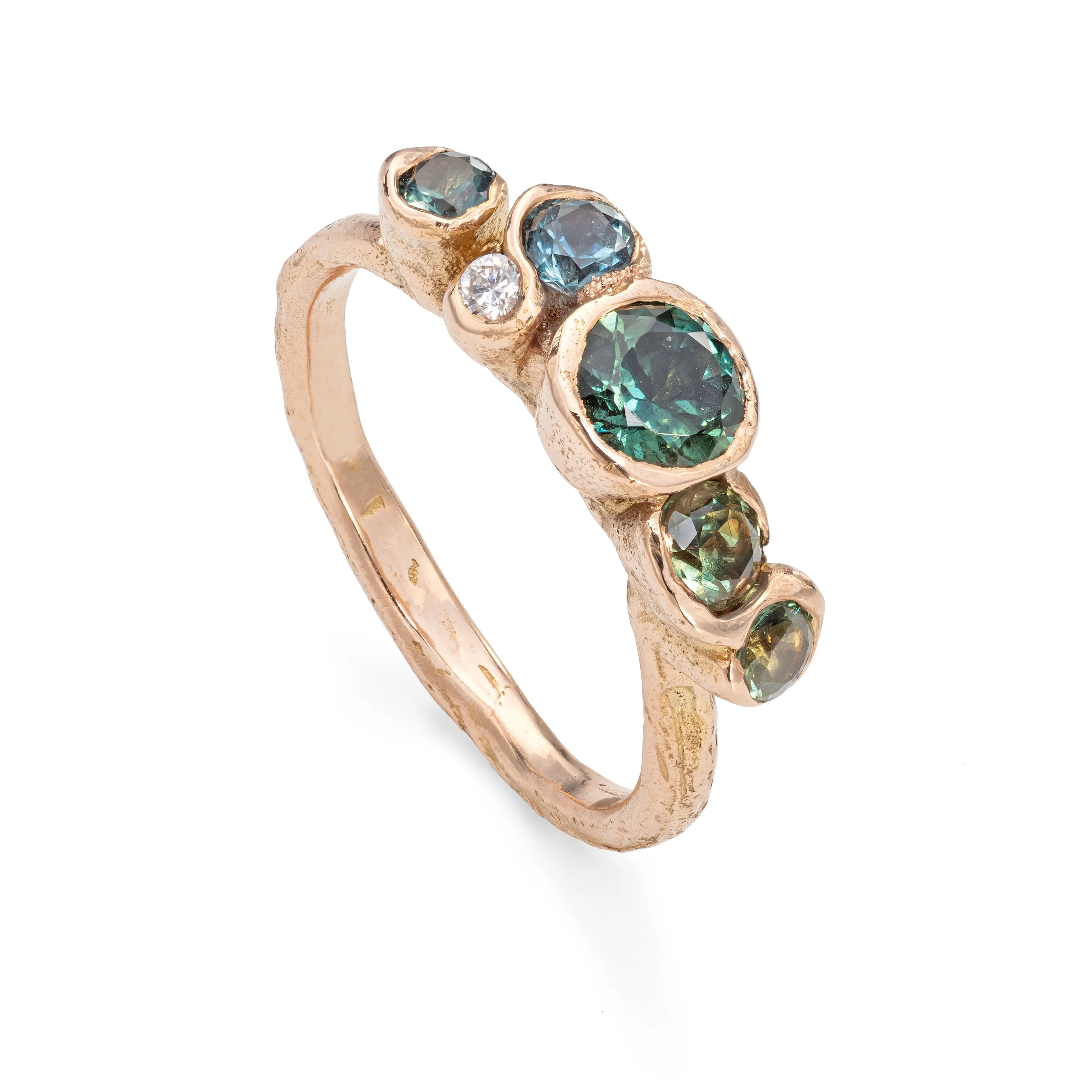 Peacock Sapphire Nori Ring