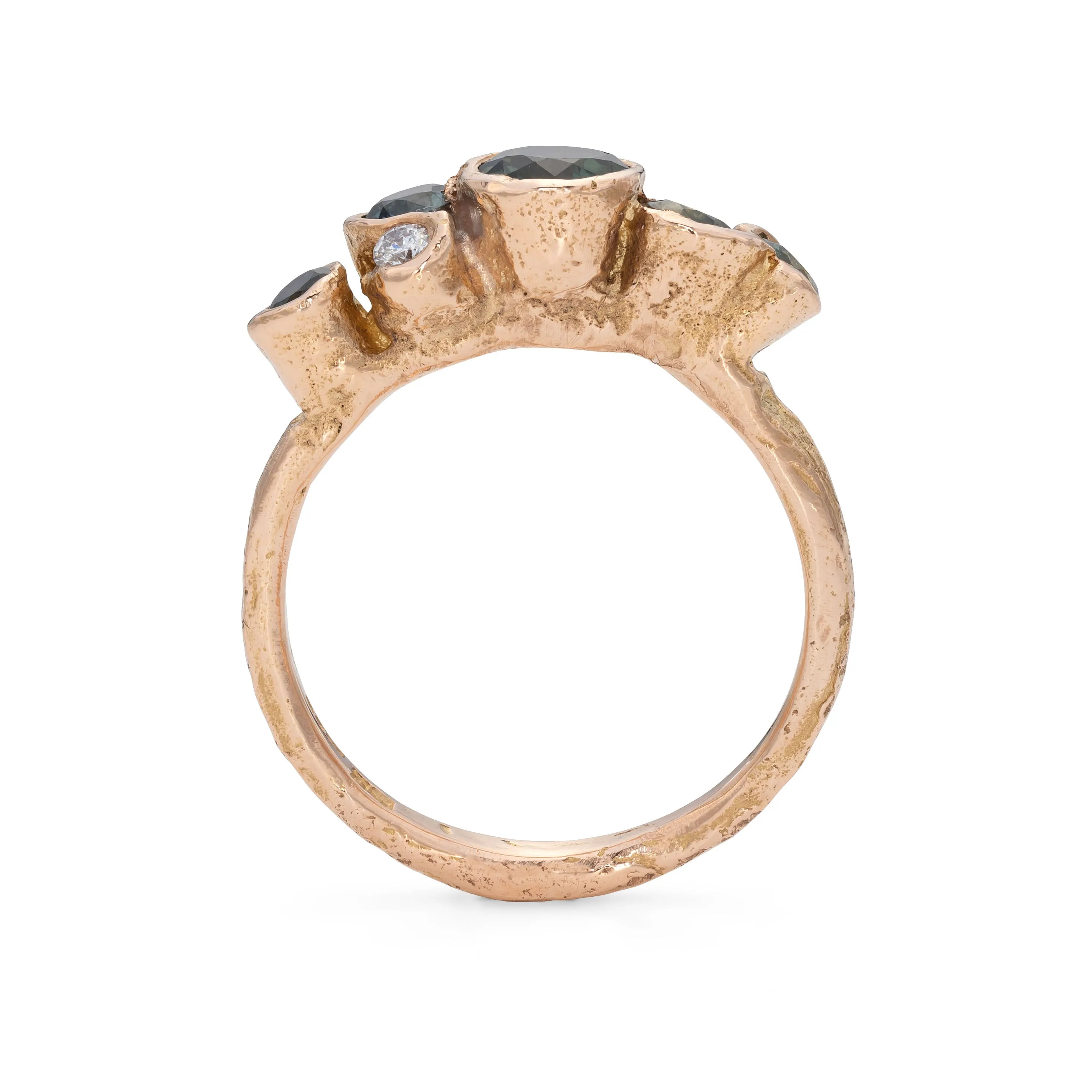 Peacock Sapphire Nori Ring