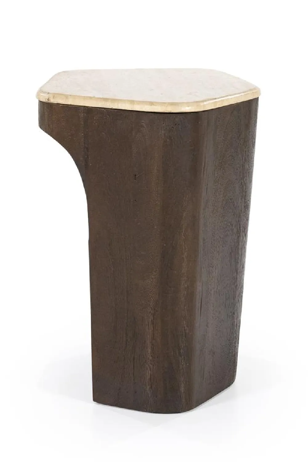 Pentagon Travertine Side Table | Eleonora Luna
