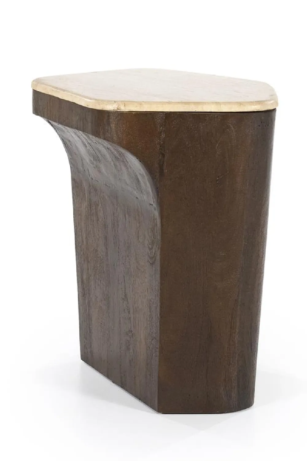 Pentagon Travertine Side Table | Eleonora Luna