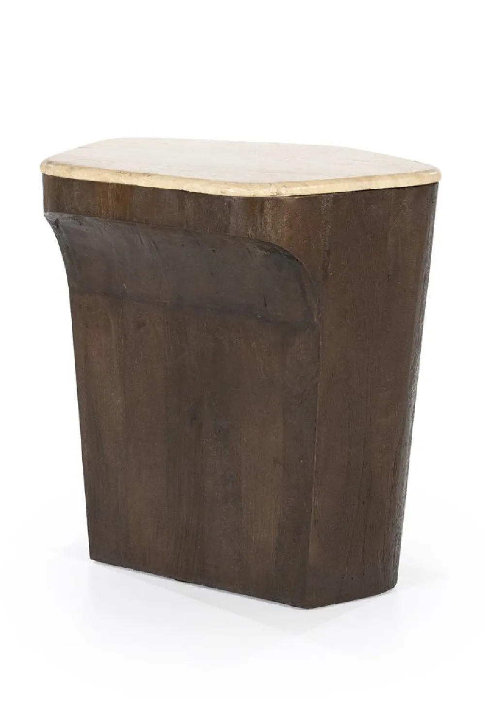 Pentagon Travertine Side Table | Eleonora Luna