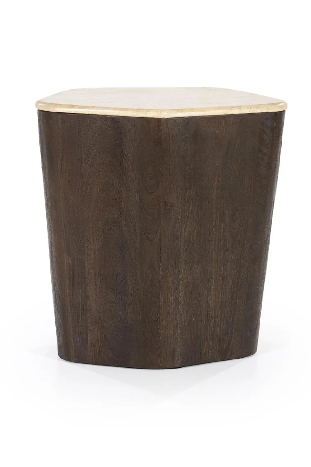 Pentagon Travertine Side Table | Eleonora Luna