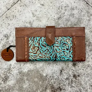 Perfectly Tooled Turquoise Wallet