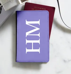 Personalised Passport Holder | Monogram in Peri