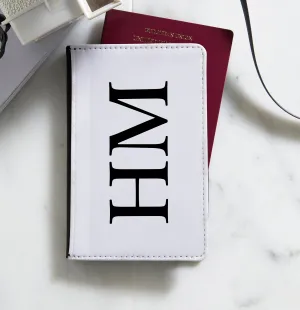 Personalised Passport Holder | Monogram in White