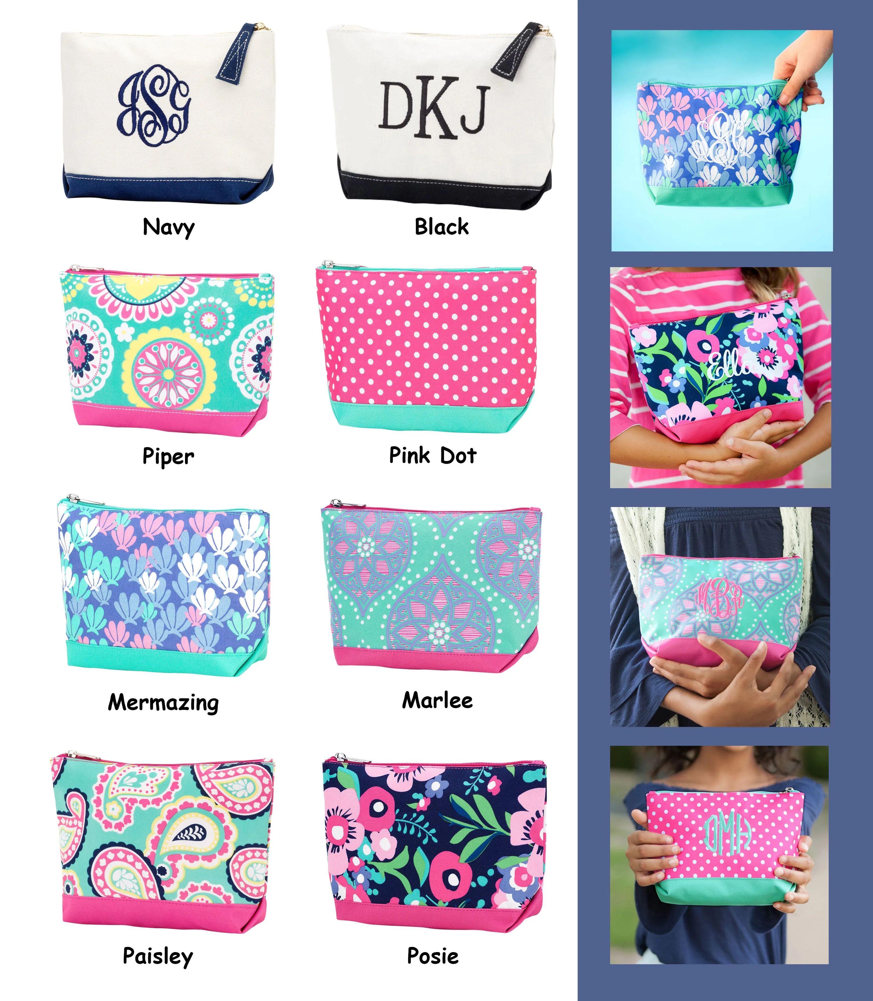 Personalized Colorful Cosmetic Accessory Bags