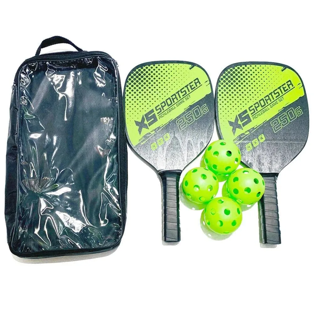 Pickle-Ball Racquet with Balls Sports Accessory Pickleball Rackets Set Pickleball Paddle Set of 2 Rackets and 4 Pickleball Balls