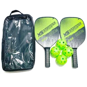 Pickle-Ball Racquet with Balls Sports Accessory Pickleball Rackets Set Pickleball Paddle Set of 2 Rackets and 4 Pickleball Balls
