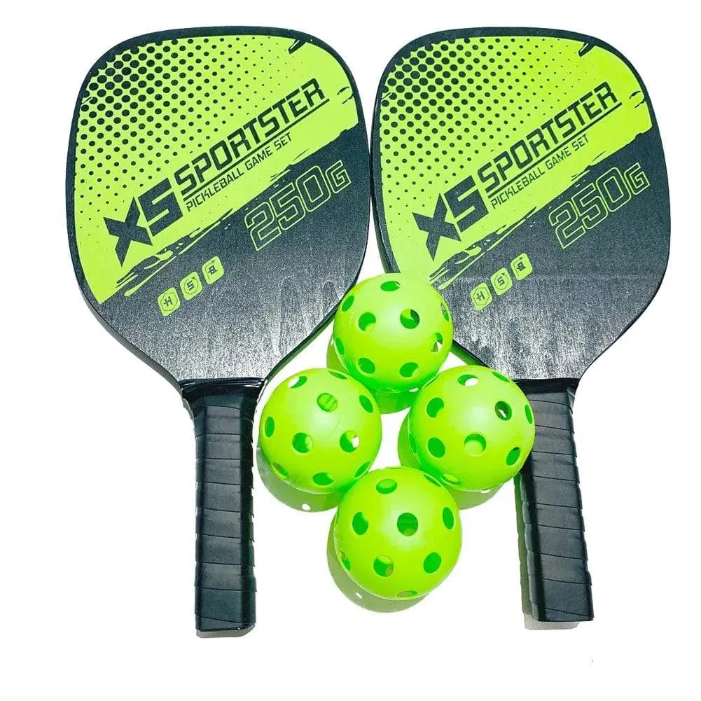 Pickle-Ball Racquet with Balls Sports Accessory Pickleball Rackets Set Pickleball Paddle Set of 2 Rackets and 4 Pickleball Balls