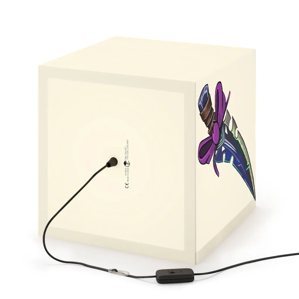 Pink Ribbon and Sword Light Cube Lamp