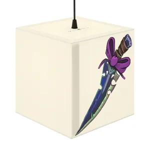 Pink Ribbon and Sword Light Cube Lamp