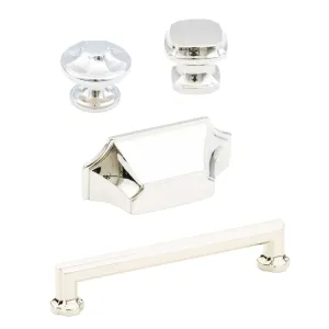 Polished Nickel "Regal" Cabinet Knobs and Drawer Pulls