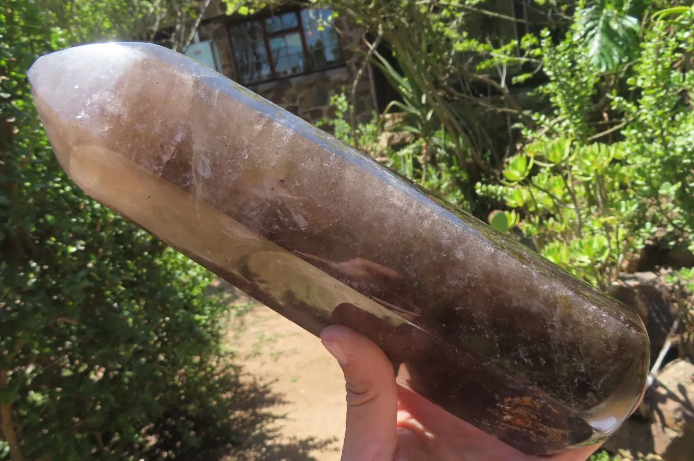 Polished Smokey Quartz Tower x 1 From Madagascar