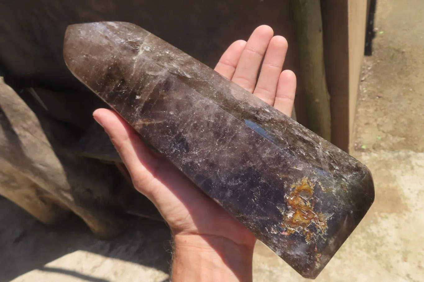 Polished Smokey Quartz Tower x 1 From Madagascar