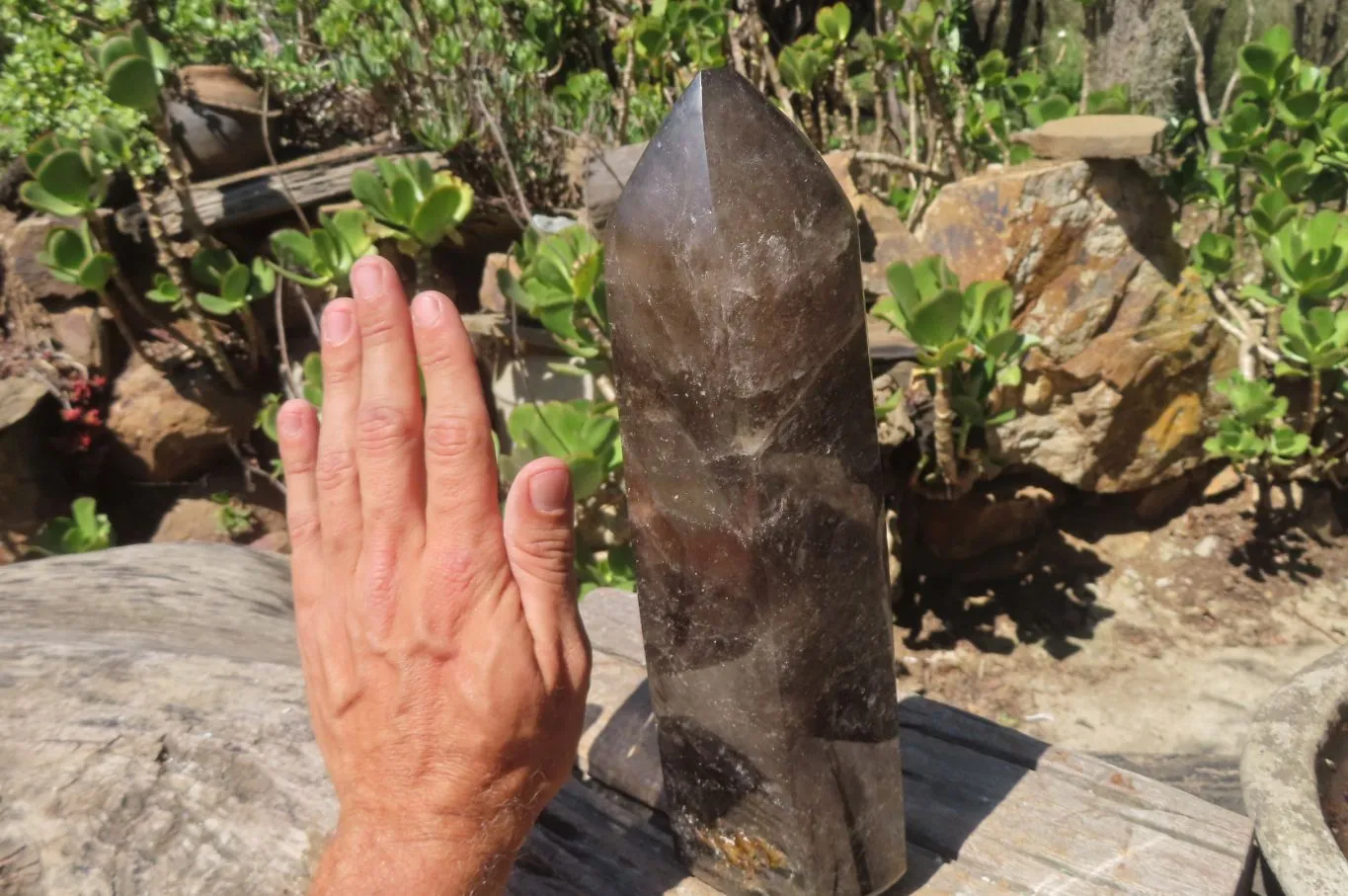 Polished Smokey Quartz Tower x 1 From Madagascar