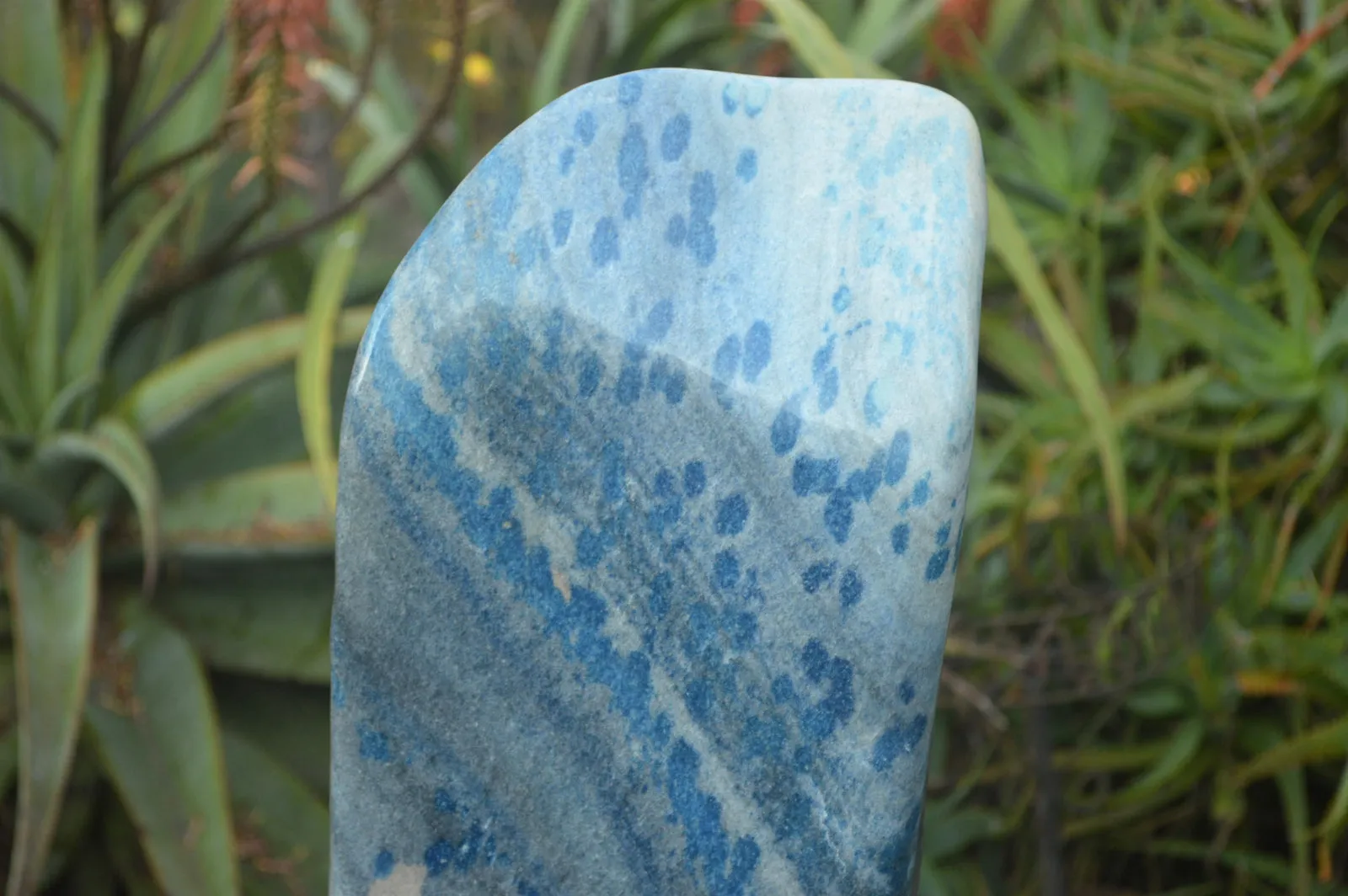Polished XXL Blue Spotted Spinel "Dalmatian Stone" Display Piece x 1 From Madagascar