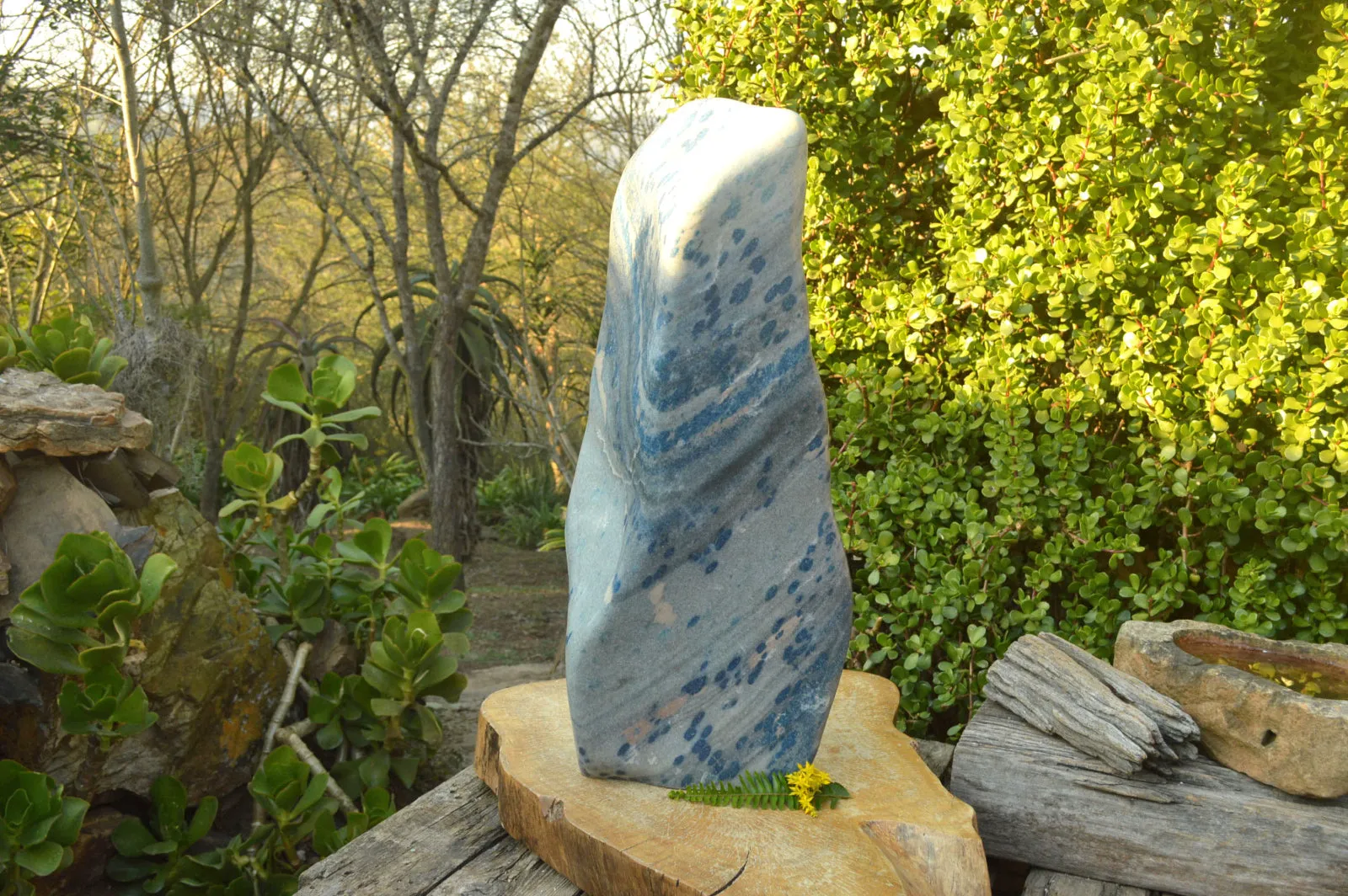 Polished XXL Blue Spotted Spinel "Dalmatian Stone" Display Piece x 1 From Madagascar