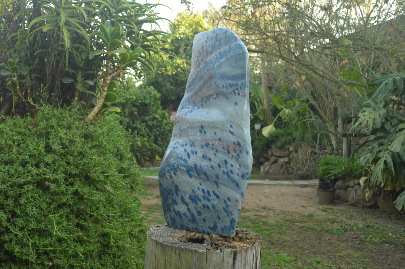 Polished XXL Blue Spotted Spinel "Dalmatian Stone" Display Piece x 1 From Madagascar