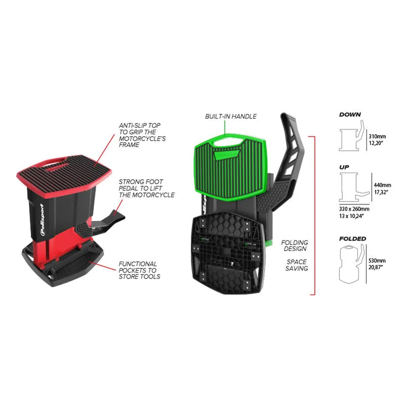 POLISPORT BIKE LIFT STAND ORG/BLK