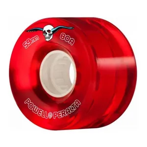 Powell Peralta 59mm 80a Clear Cruiser Red Skateboard Wheels 4pk