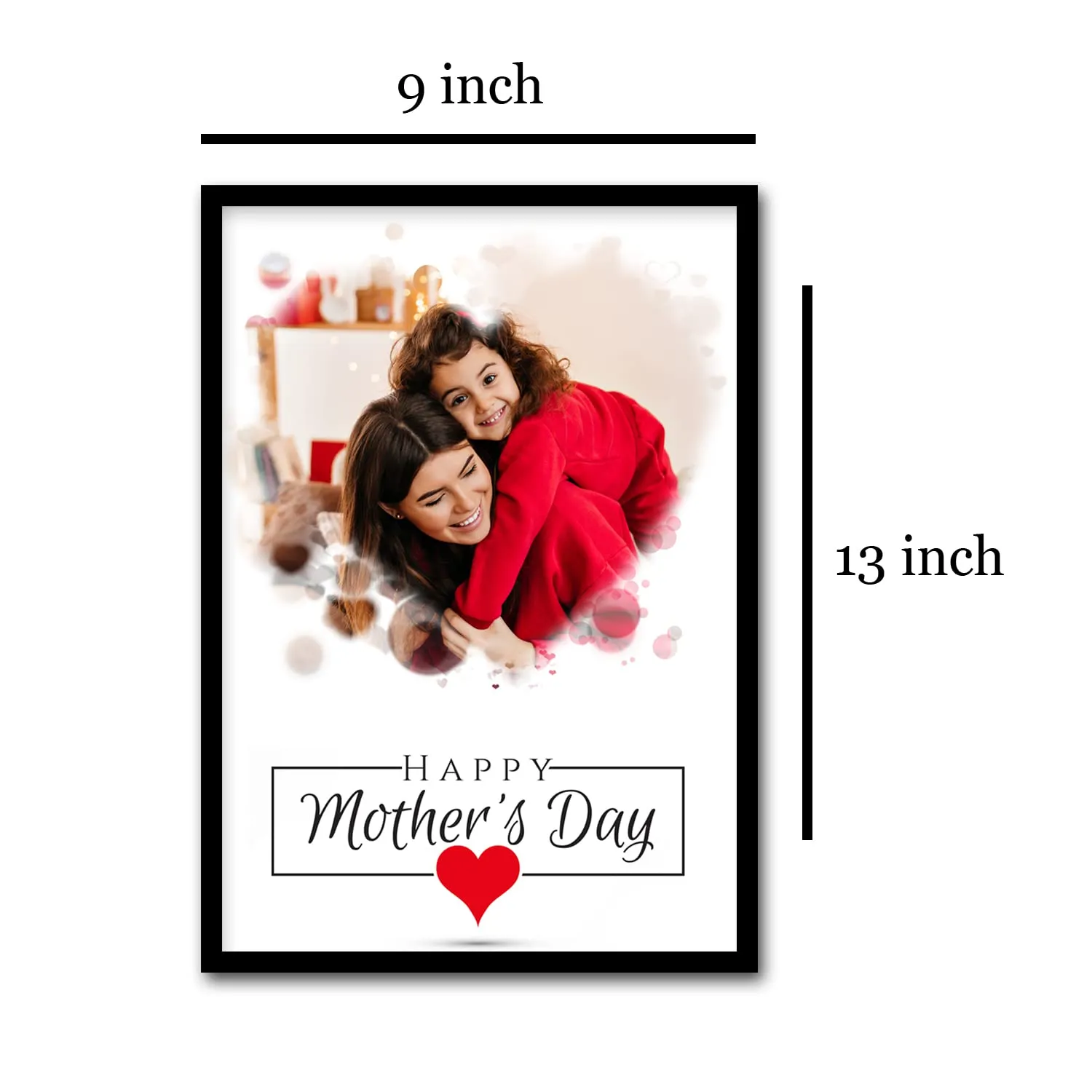 Prints Club Mother's Day Personalised Wooden Photo Table Top 9 X 13 In Birthday Mothers Day Sorry Gift For Mom Mother, Tabletop