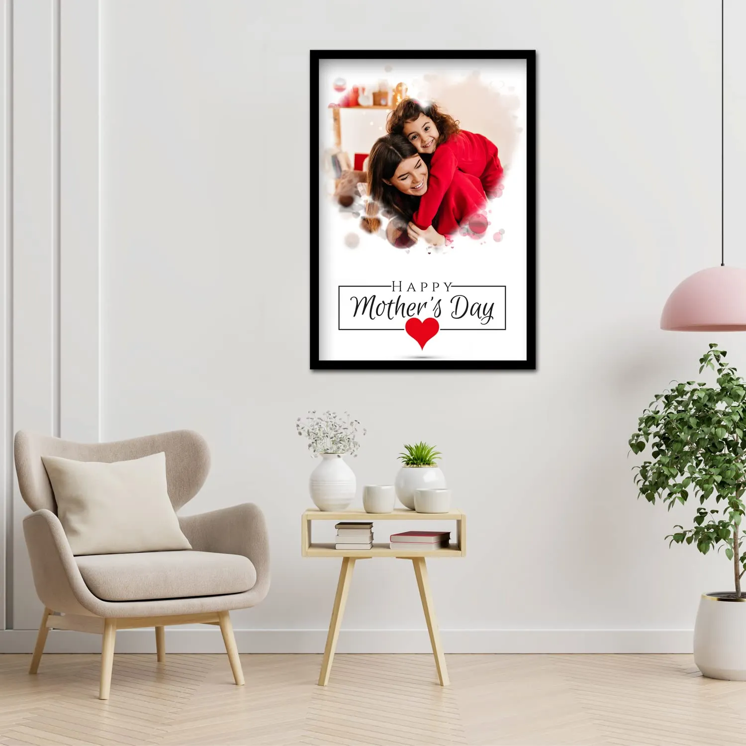 Prints Club Mother's Day Personalised Wooden Photo Table Top 9 X 13 In Birthday Mothers Day Sorry Gift For Mom Mother, Tabletop