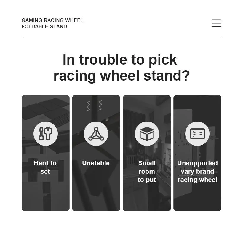 PXN A10 Foldable and Adjustable Racing Sim Frame