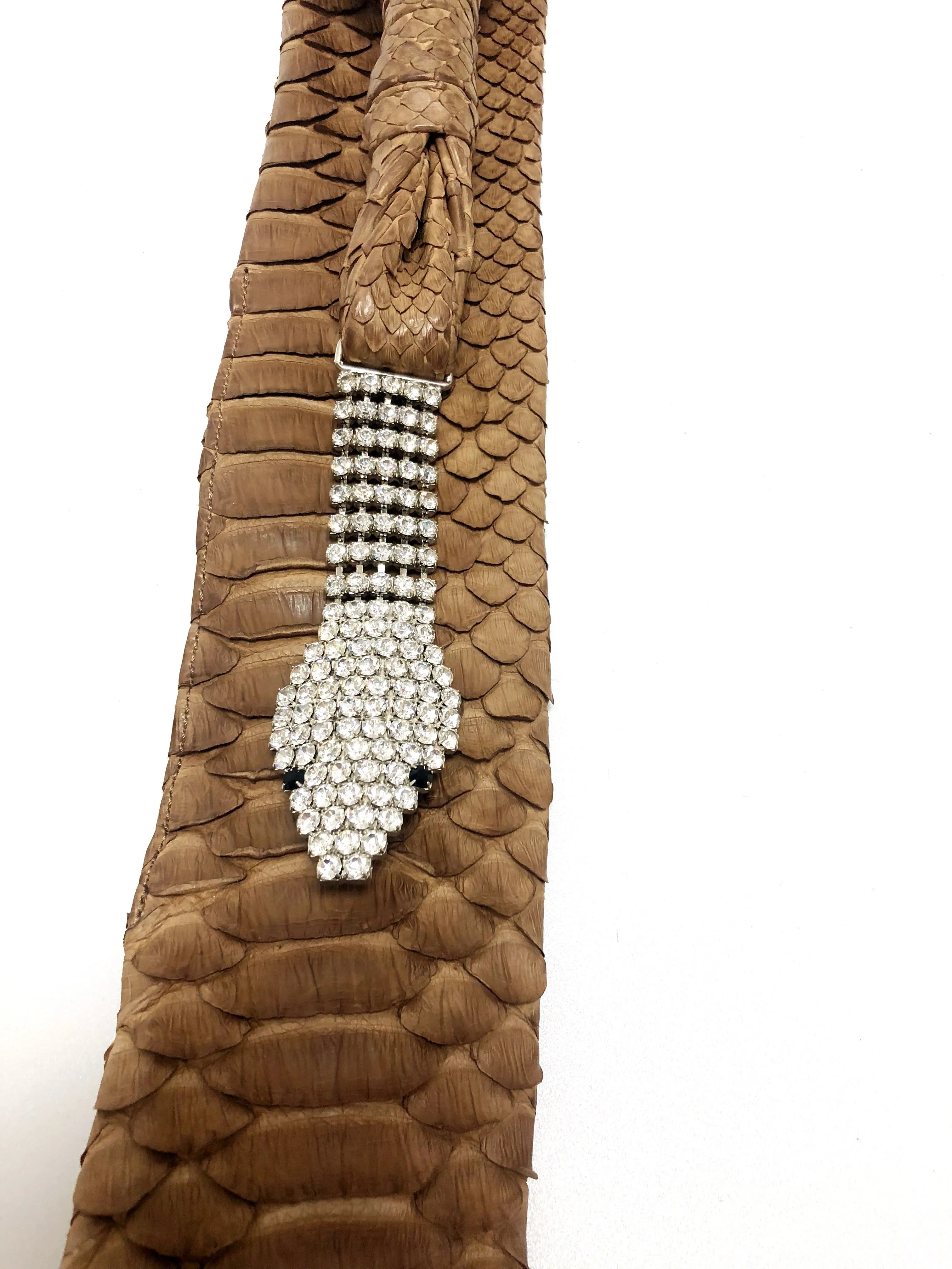 Python and Rhinestone Serpent Belt