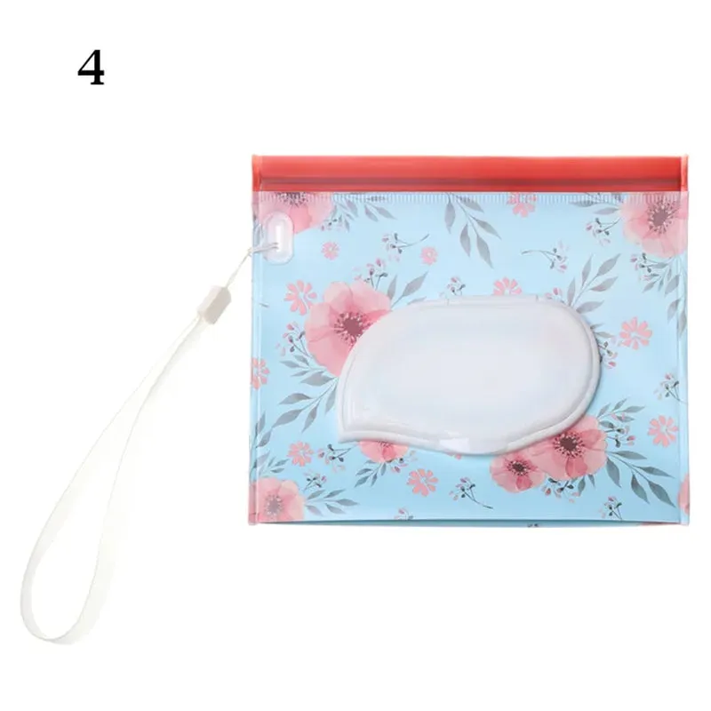 "Adorable Baby Wet Wipes Bag with Flip Cover - Stylish and Practical Tissue Box for Babies, Perfect for Strollers and Carrying - Must-Have Baby Product!"