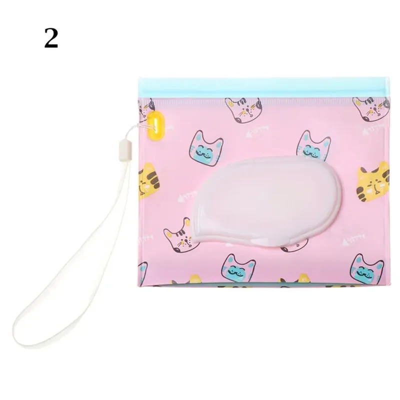 "Adorable Baby Wet Wipes Bag with Flip Cover - Stylish and Practical Tissue Box for Babies, Perfect for Strollers and Carrying - Must-Have Baby Product!"