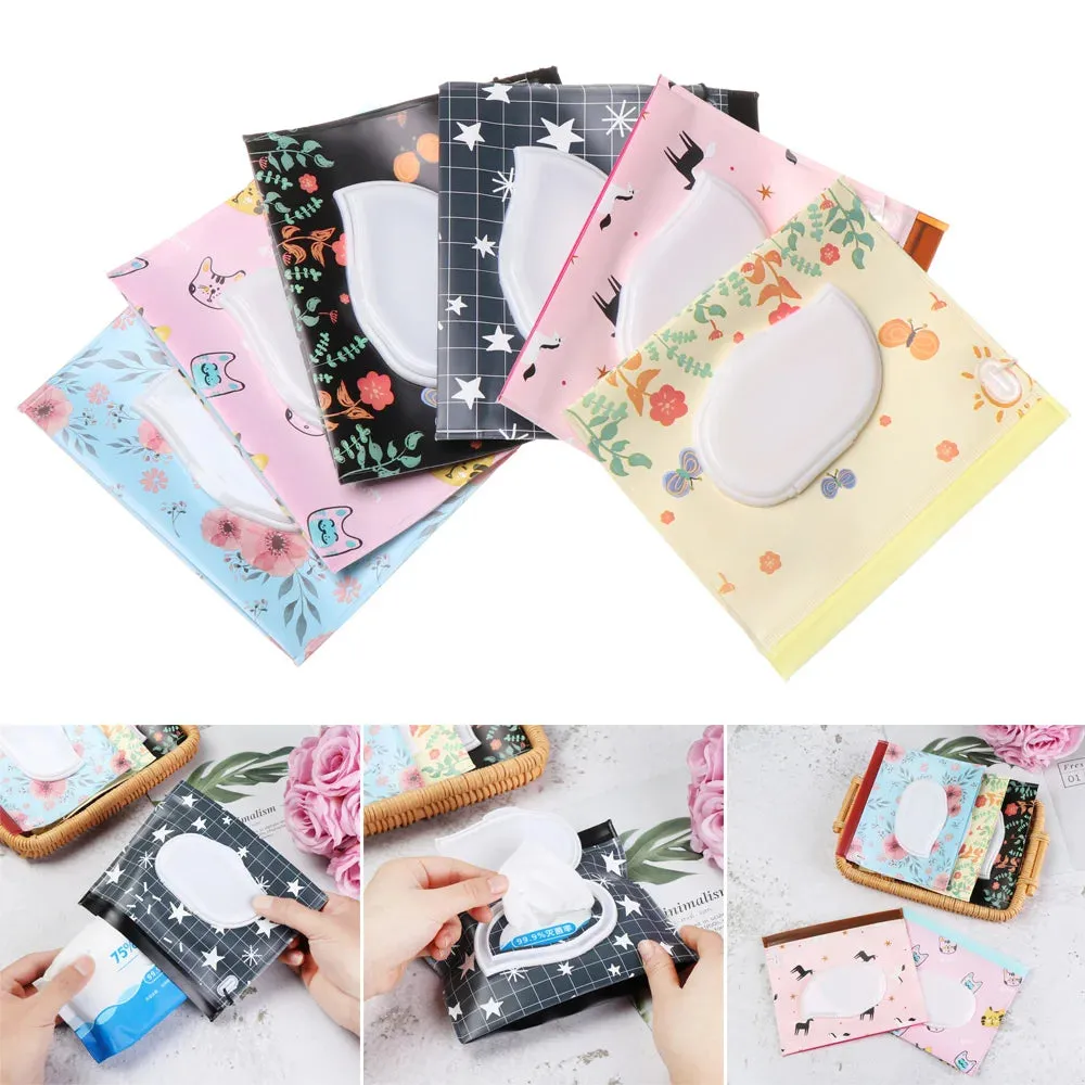 "Adorable Baby Wet Wipes Bag with Flip Cover - Stylish and Practical Tissue Box for Babies, Perfect for Strollers and Carrying - Must-Have Baby Product!"