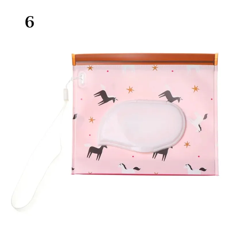 "Adorable Baby Wet Wipes Bag with Flip Cover - Stylish and Practical Tissue Box for Babies, Perfect for Strollers and Carrying - Must-Have Baby Product!"