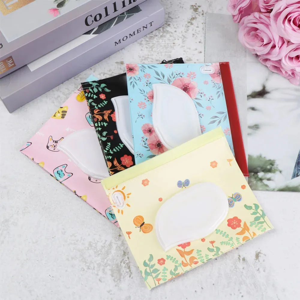 "Adorable Baby Wet Wipes Bag with Flip Cover - Stylish and Practical Tissue Box for Babies, Perfect for Strollers and Carrying - Must-Have Baby Product!"