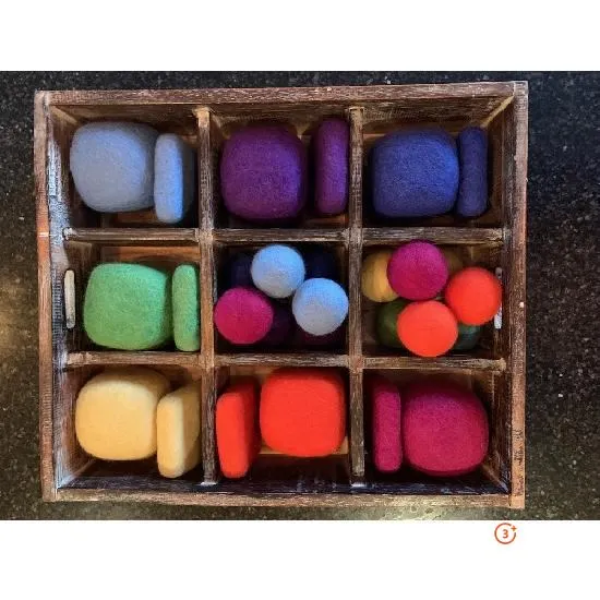 Rainbow Cube-Tile-Ball Set - 29 pieces