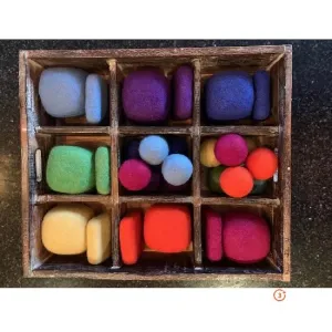 Rainbow Cube-Tile-Ball Set - 29 pieces