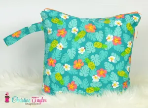 Ready Made MEDIUM SIZE Wet Bag - Pineapple Summer