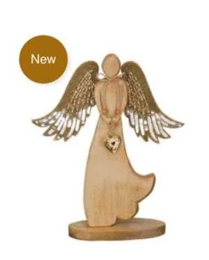 RECYCLE (22): 15” Beaded Woodland Angel! (1)