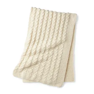 Red Heart Knit Exquisite Cabled Throw
