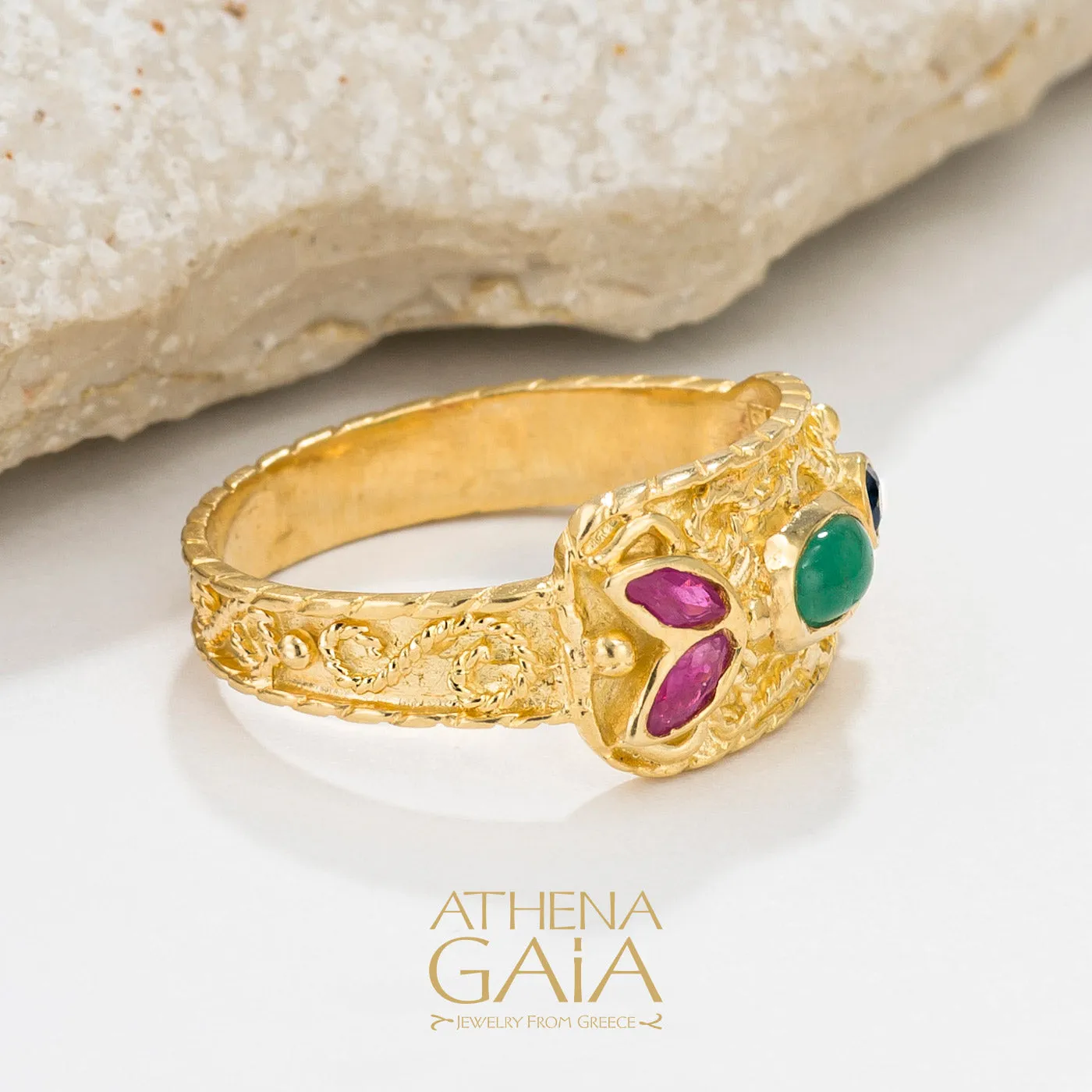 Regal Byzantine Bloom Ring