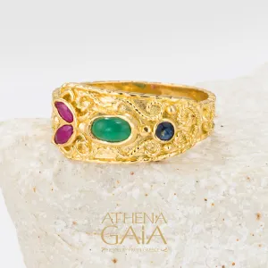 Regal Byzantine Bloom Ring