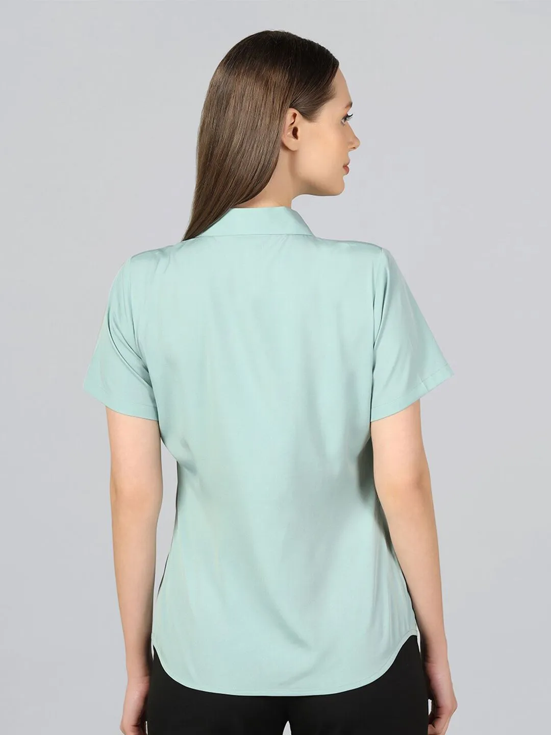 Regular crepe Top - Light blue